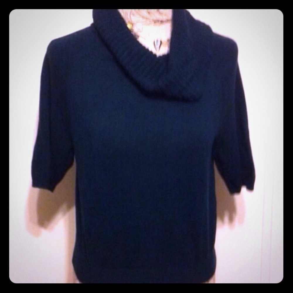 LOFT dark green slouch sweater XS